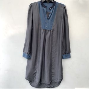 Club Monaco Shirt Dress In Gray Blue 6